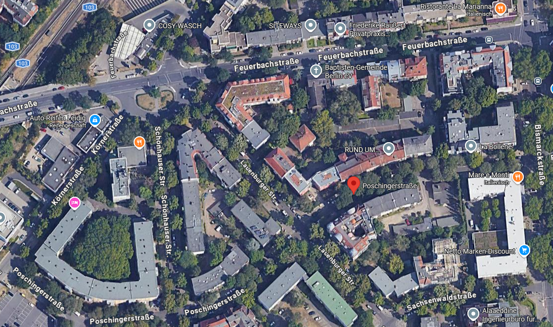 Luftbild — Lage Poschinger Str. 40